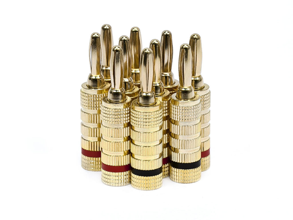 Monoprice 5 PAIRS Of HighQuality Gold Plated Speaker Banana Plugs